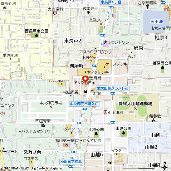 (株)ブリヂストン松山タイヤセンター付近の地図